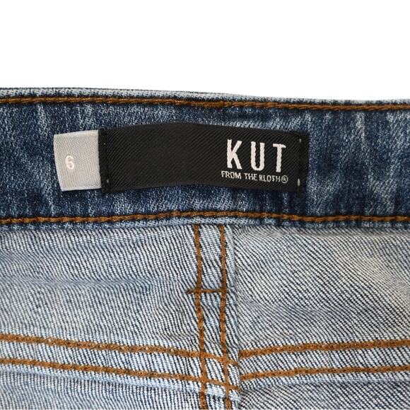 Kut from the Kloth Womens 6 Catherine Boyfriend Pearl Bead Embellished Crop Jean - Picture 10 of 11